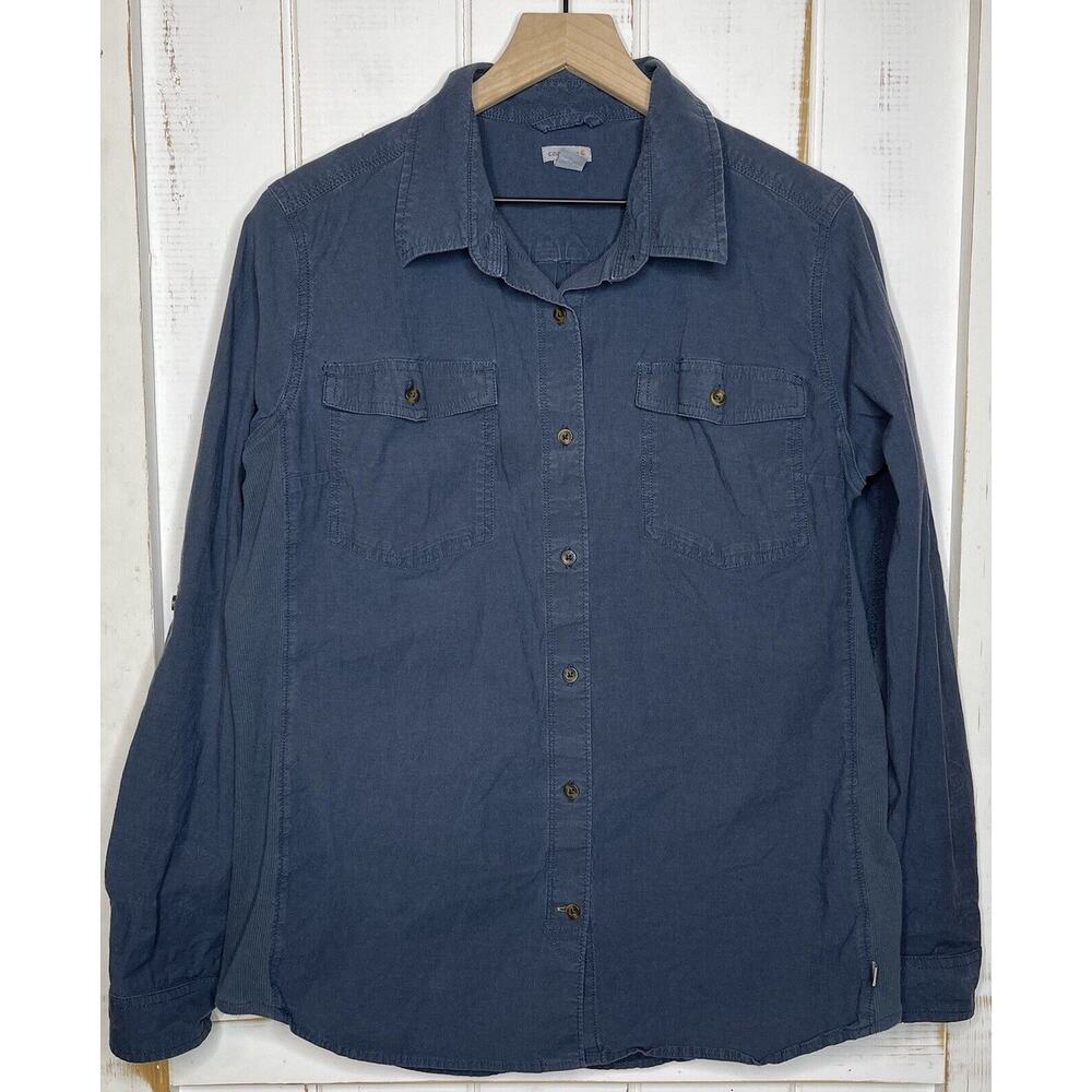Carhartt Rugged Flex Bozeman Shirt Navy Blue Gorp Outdoor Camping Women XL 16/18